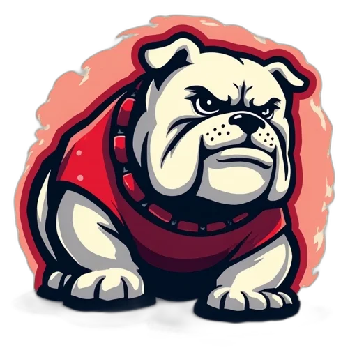 concept art, bulldog, athletics, logo transparent PNG cut-out