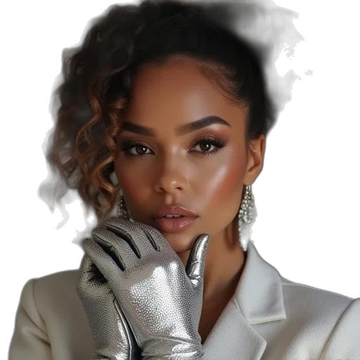 jewelry, face, jacket, crown transparent PNG cut-out