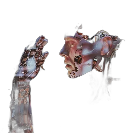 robot, mask, creature, weapon transparent PNG cut-out