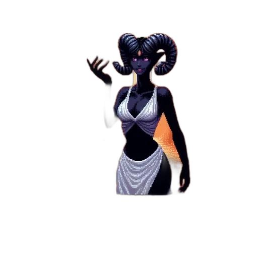 dress, jewelry, staff, mask transparent PNG cut-out