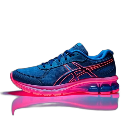 shoes, 3d render, vaporwave, asics transparent PNG cut-out