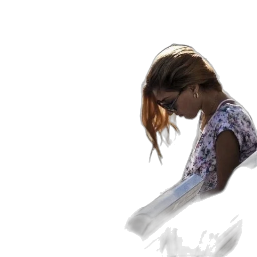 dress, face, hair, staff transparent PNG cut-out