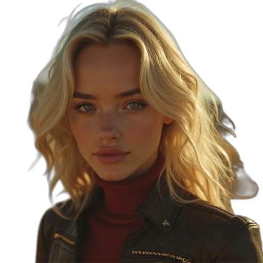 jacket, face, hair, jewelry transparent PNG cut-out
