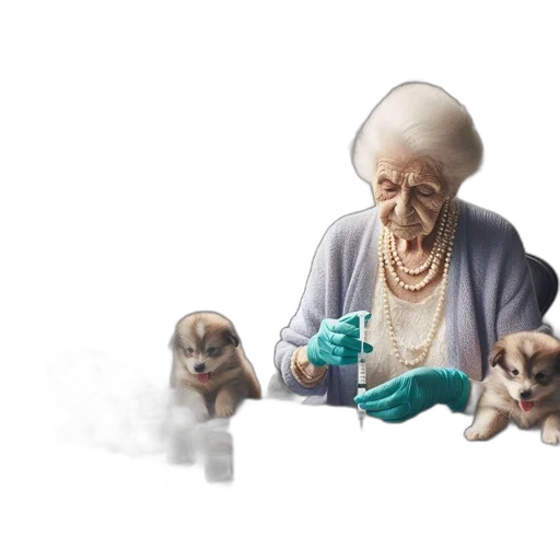 concept art, photorealistic, watercolor, elderly transparent PNG cut-out