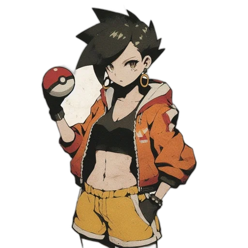 jacket, staff, animal, pixel art transparent PNG cut-out