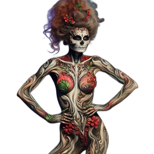 dress, mask, jewelry, concept art transparent PNG cut-out