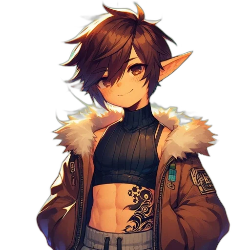 jacket, staff, dragon, fantasy art transparent PNG cut-out