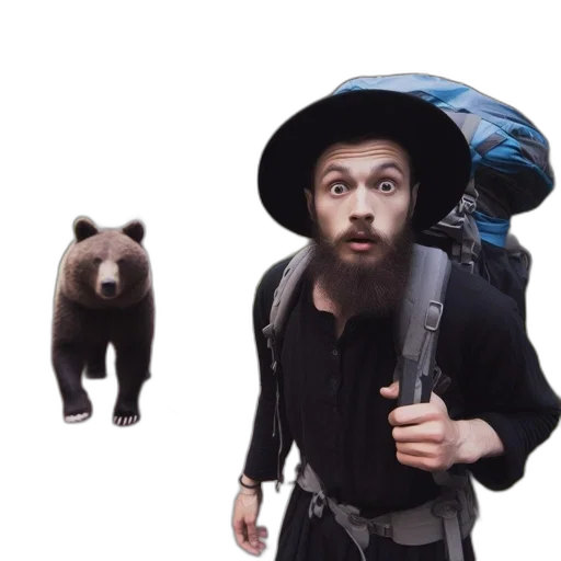 creature, animal, hat, jacket transparent PNG cut-out