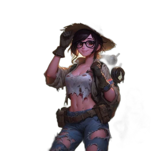 staff, jacket, weapon, concept art transparent PNG cut-out