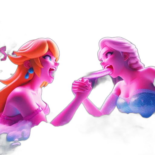 concept art, 3d render, fantasy art, vaporwave transparent PNG cut-out
