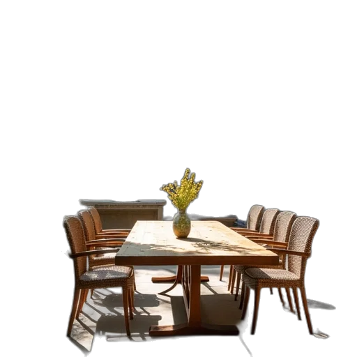 furniture, food, staff, 3d render transparent PNG cut-out