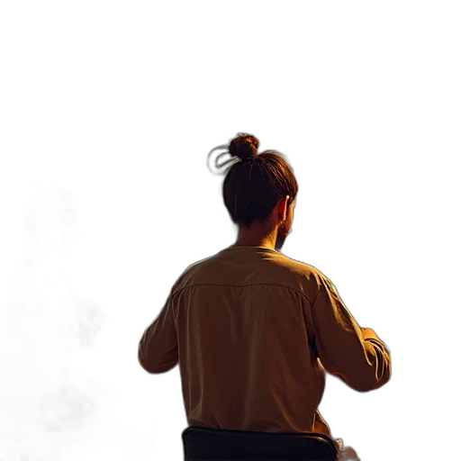 staff, jacket, hair, umbrella transparent PNG cut-out