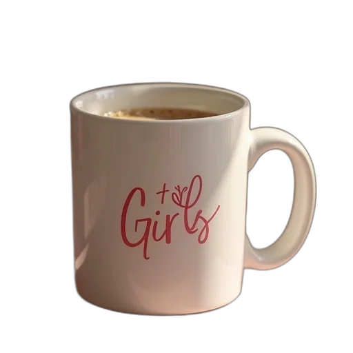 3d render, girls, name, coffee transparent PNG cut-out