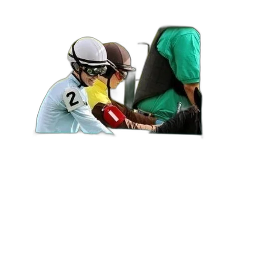 mask, staff, jockey, wearing transparent PNG cut-out