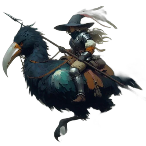 staff, hat, dragon, weapon transparent PNG cut-out