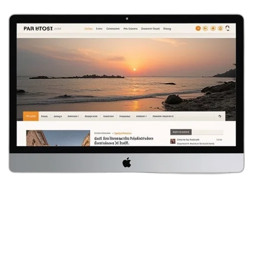 sunset, beach, blog, layout transparent PNG cut-out