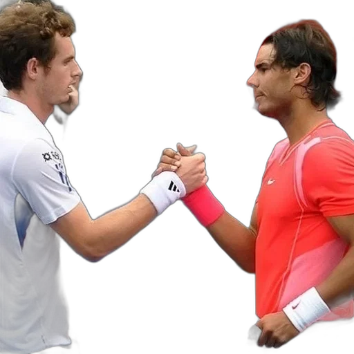 two, tennis, players, shake transparent PNG cut-out