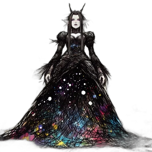 dress, concept art, fantasy art, comic book art transparent PNG cut-out