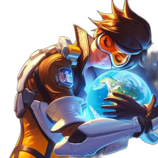 robot, jacket, staff, weapon transparent PNG cut-out
