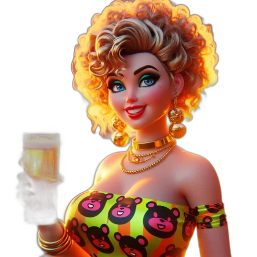 dress, jewelry, 3d render, concept art transparent PNG cut-out