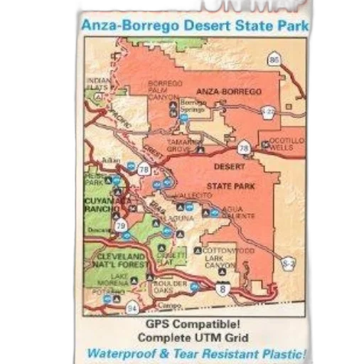 earth tones, detailed, map, anza-borrego transparent PNG cut-out