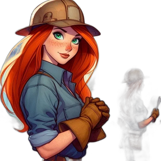 staff, hat, weapon, concept art transparent PNG cut-out