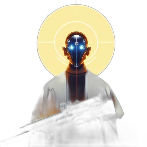 robot, weapon, sword, staff transparent PNG cut-out