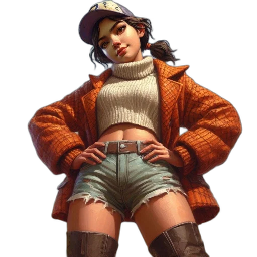 jacket, hat, concept art, photorealistic transparent PNG cut-out