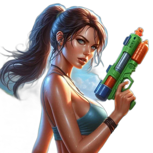 weapon, concept art, comic book art, cyberpunk transparent PNG cut-out