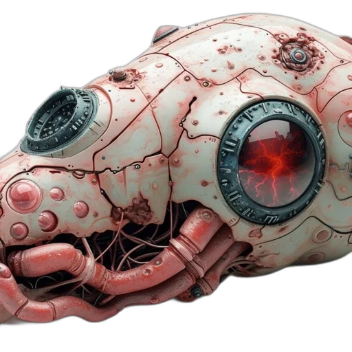 mask, robot, creature, weapon transparent PNG cut-out