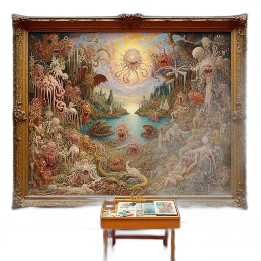 furniture, fantasy art, concept art, oil painting transparent PNG cut-out