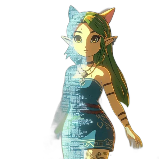 dress, staff, mask, creature transparent PNG cut-out
