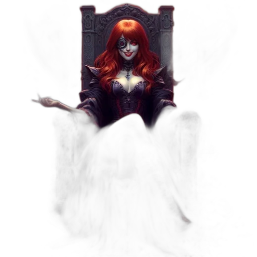 crown, dress, staff, fantasy art transparent PNG cut-out
