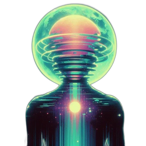 robot, bottle, hair, creature transparent PNG cut-out