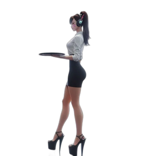 dress, staff, weapon, shoes transparent PNG cut-out