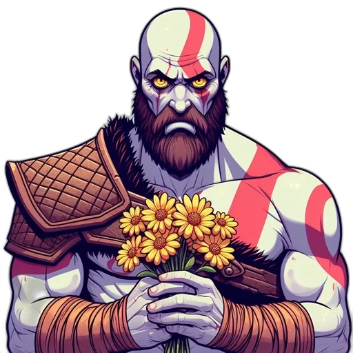 flower, staff, comic book art, concept art transparent PNG cut-out