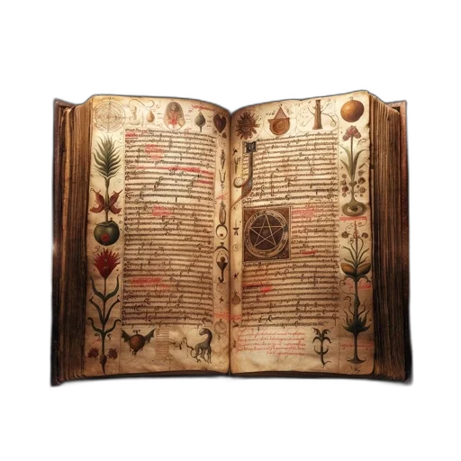 antique, book, illustrations, handwritten transparent PNG cut-out