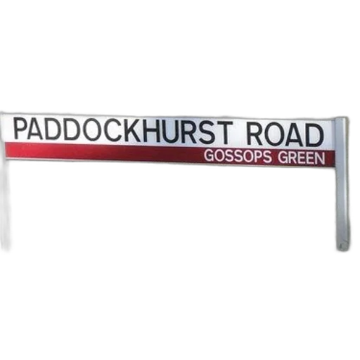 street, sign, reads, paddockhurst transparent PNG cut-out