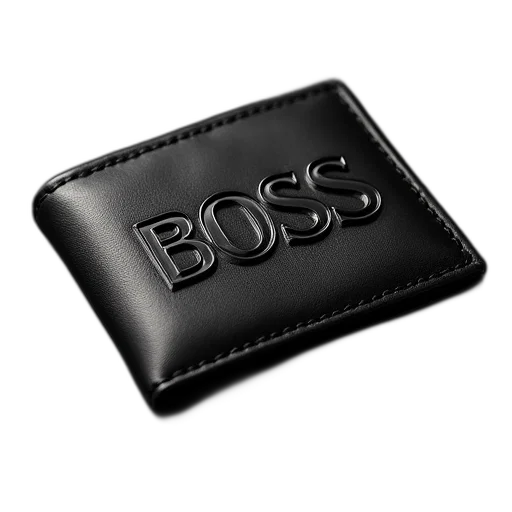 black, leather, card, case transparent PNG cut-out