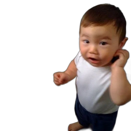 baby, wearing, white, shirt transparent PNG cut-out