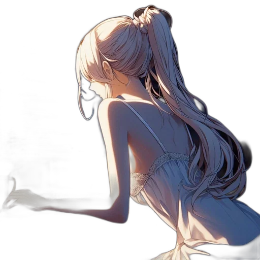 dress, mask, staff, hair transparent PNG cut-out