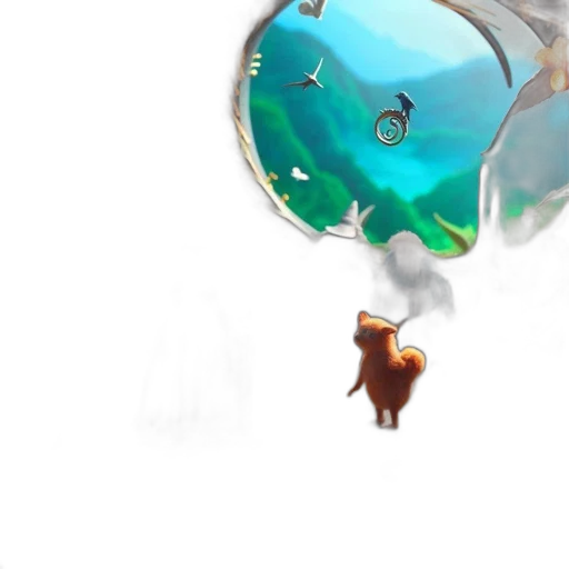 umbrella, creature, animal, hat transparent PNG cut-out