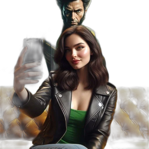 jacket, face, comic book art, concept art transparent PNG cut-out