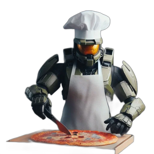 robot, food, weapon, 3d render transparent PNG cut-out