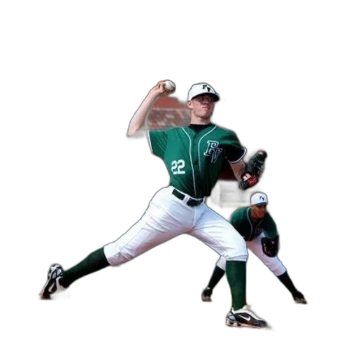 baseball, player, wearing, green transparent PNG cut-out