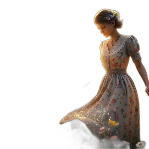 dress, crown, staff, concept art transparent PNG cut-out