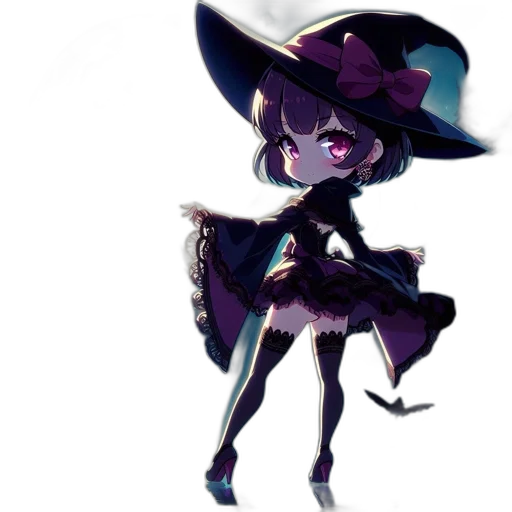 staff, hat, dress, creature transparent PNG cut-out