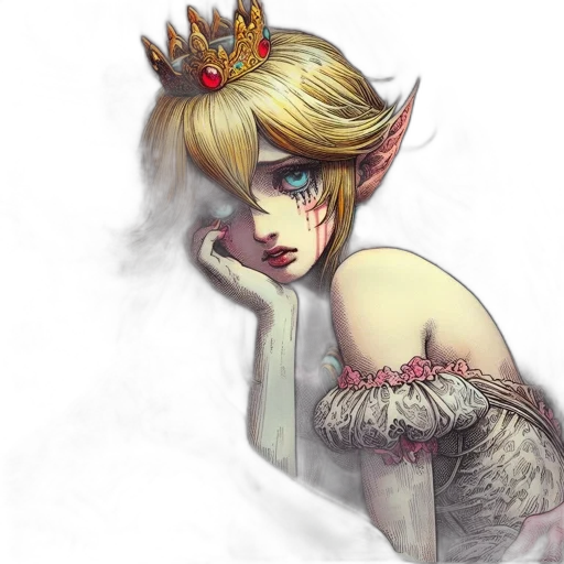 crown, dress, fantasy art, concept art transparent PNG cut-out