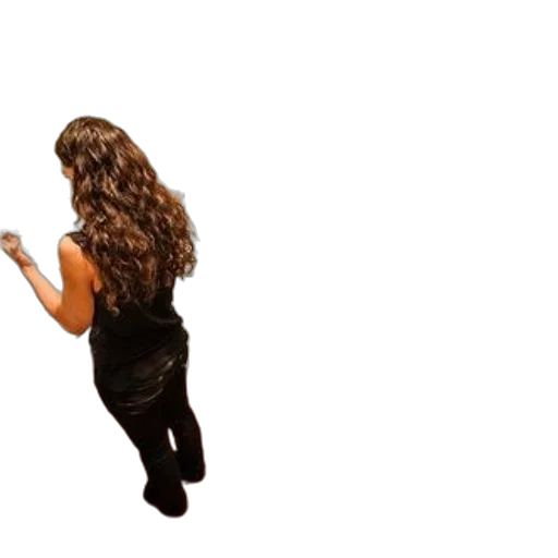 hair, dress, staff, shoes transparent PNG cut-out