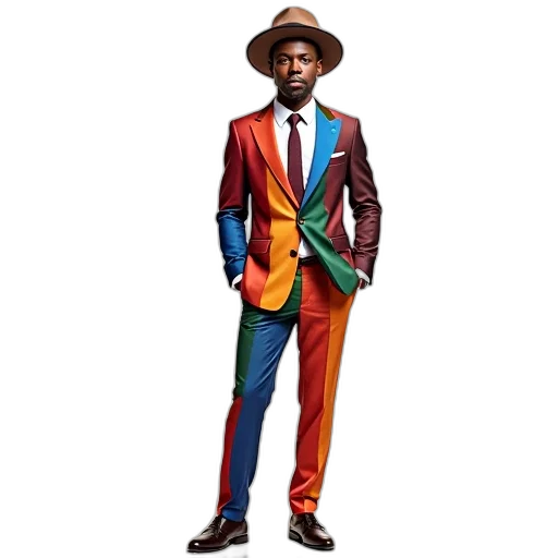 jacket, hat, colorful, neon transparent PNG cut-out